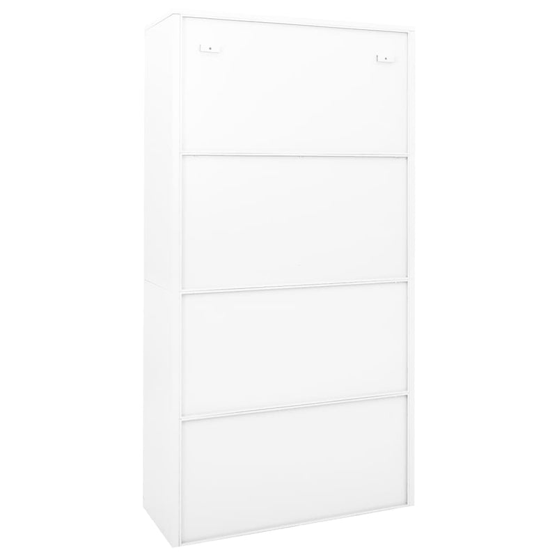 Dealsmate  Office Cabinet with Sliding Door White 90x40x180 cm Steel