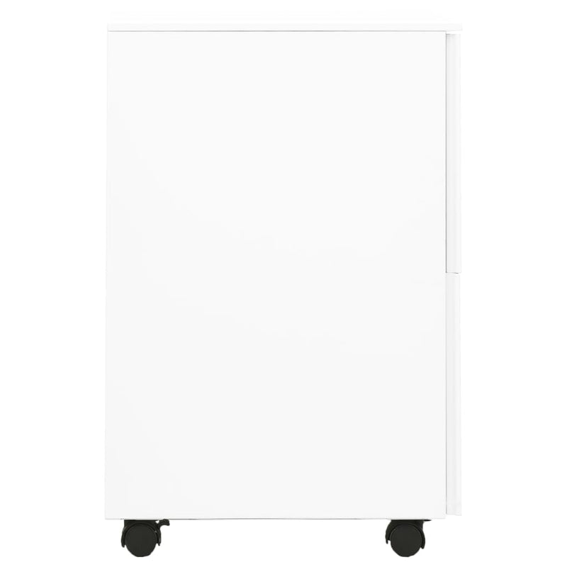 Dealsmate  Mobile File Cabinet White 39x45x67 cm Steel