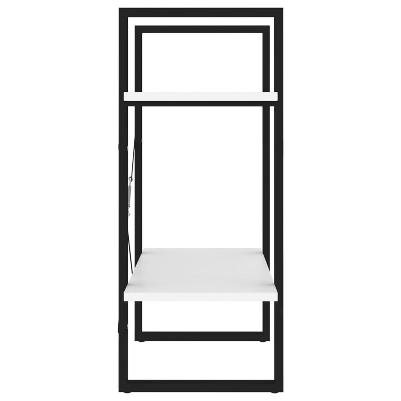 Dealsmate  2-Tier Book Cabinet White 60x30x70 cm Engineered Wood