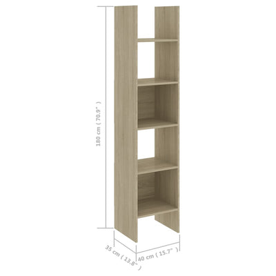 Dealsmate  4 Piece Book Cabinet Set Sonoma Oak Engineered Wood