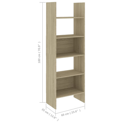 Dealsmate  4 Piece Book Cabinet Set Sonoma Oak Engineered Wood