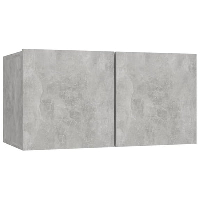 Dealsmate  10 Piece TV Cabinet Set Concrete Grey Chipboard