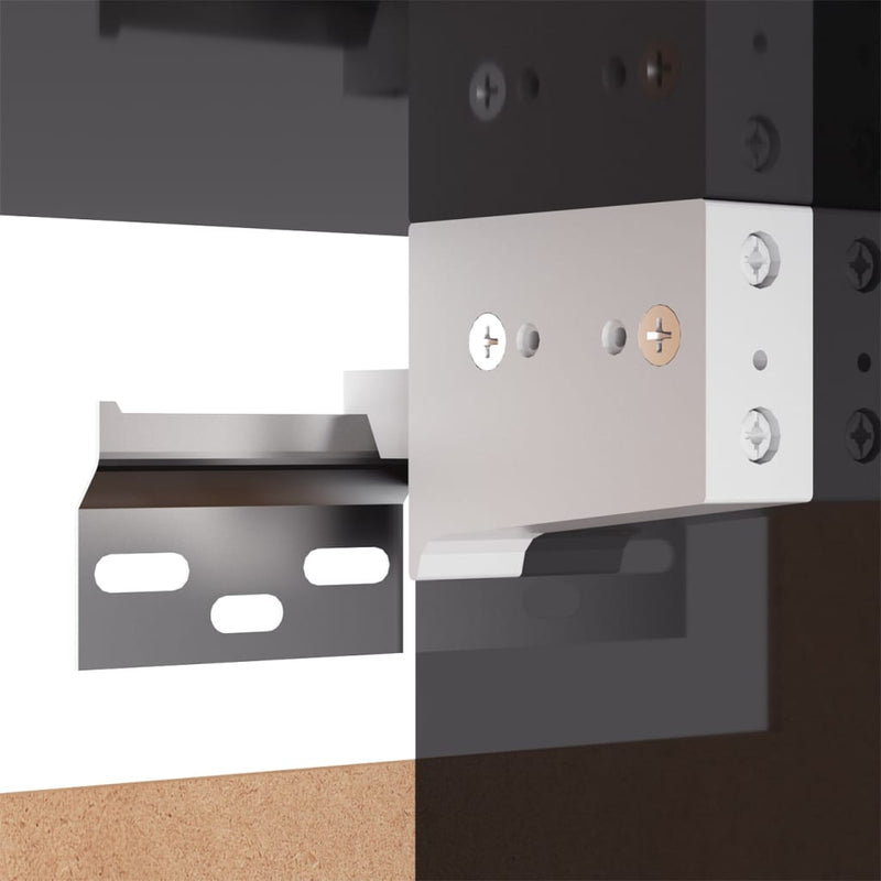 Dealsmate  6 Piece TV Cabinet Set High Gloss Grey Engineered Wood