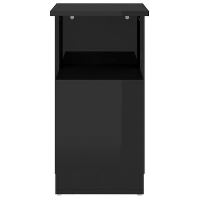 Dealsmate  Side Table High Gloss Black 36x30x56 cm Engineered Wood