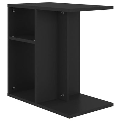 Dealsmate  Side Table Black 50x30x50 cm Engineered Wood