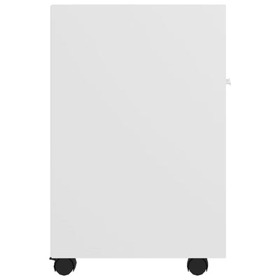 Dealsmate  Side Cabinet with Wheels White 33x38x60 cm Engineered Wood