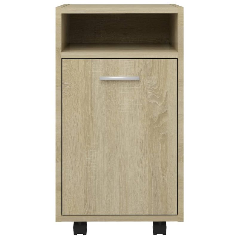 Dealsmate  Side Cabinet with Wheels Sonoma Oak 33x38x60 cm Engineered Wood