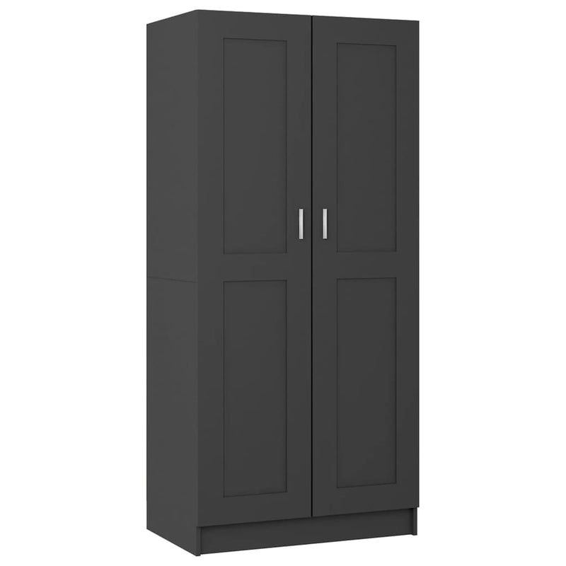Dealsmate  Wardrobe Grey 82.5x51.5x180 cm Engineered Wood