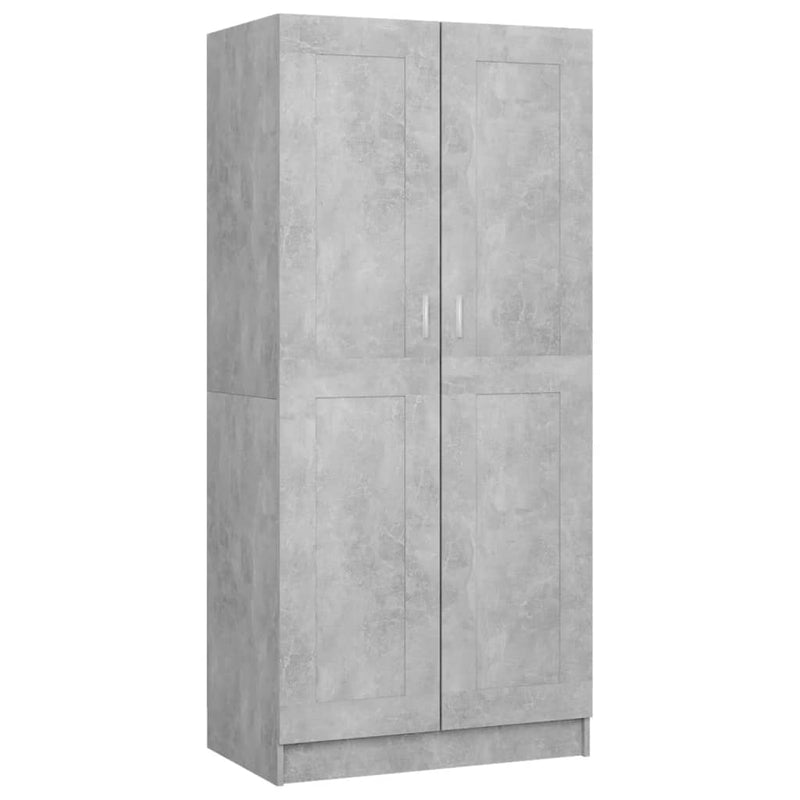 Dealsmate  Wardrobe Concrete Grey 82.5x51.5x180 cm Engineered Wood