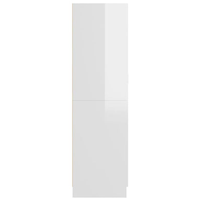 Dealsmate  Wardrobe High Gloss White 82.5x51.5x180 cm Engineered Wood