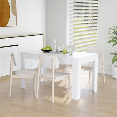 Dealsmate  Dining Table White 140x74.5x76 cm Engineered Wood