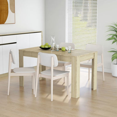 Dealsmate  Dining Table Sonoma Oak 140x74.5x76 cm Engineered Wood