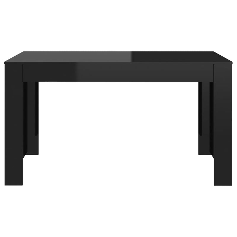 Dealsmate  Dining Table High Gloss Black 140x74.5x76 cm Chipboard