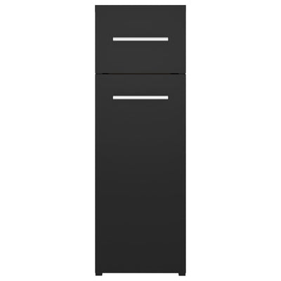 Dealsmate  Apothecary Cabinet Black 20x45.5x60 cm Engineered Wood