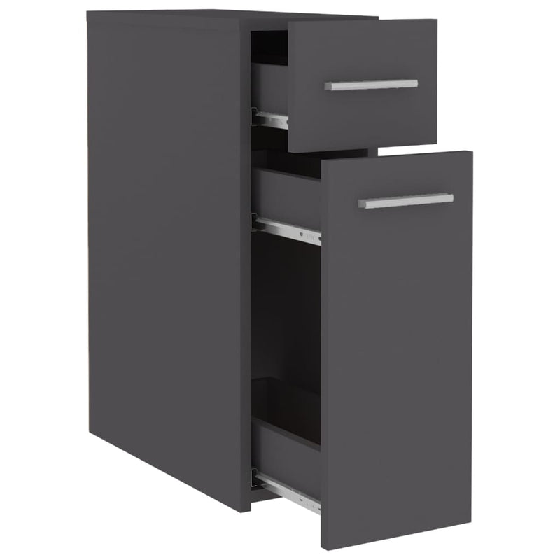 Dealsmate  Apothecary Cabinet Grey 20x45.5x60 cm Engineered Wood