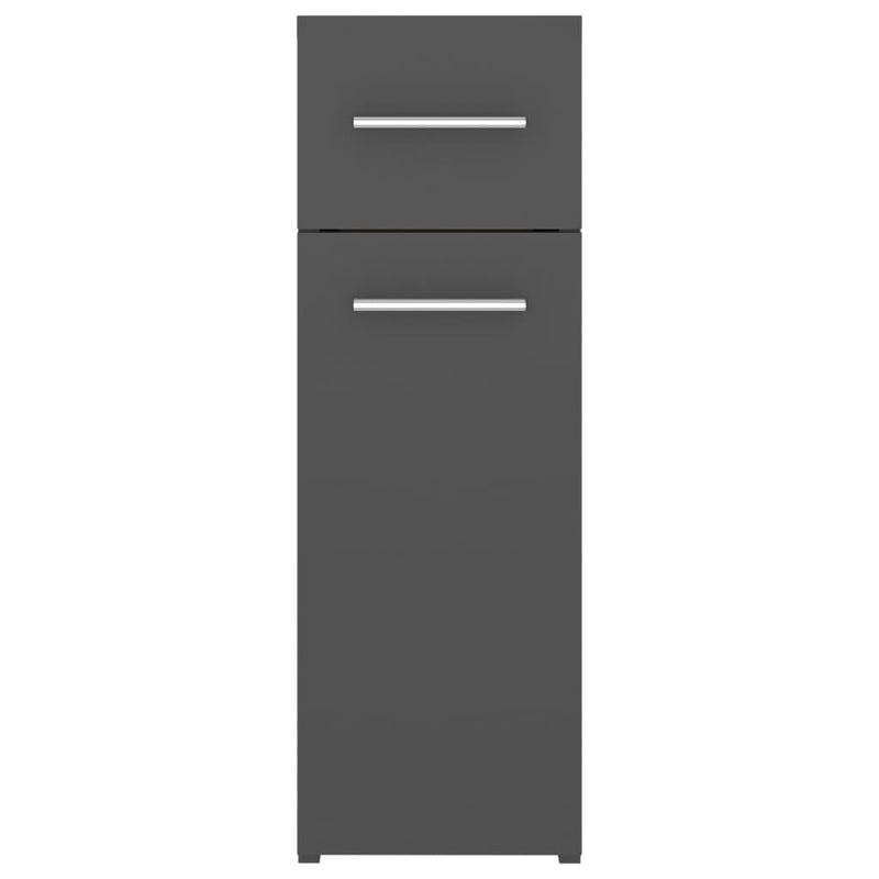 Dealsmate  Apothecary Cabinet Grey 20x45.5x60 cm Engineered Wood