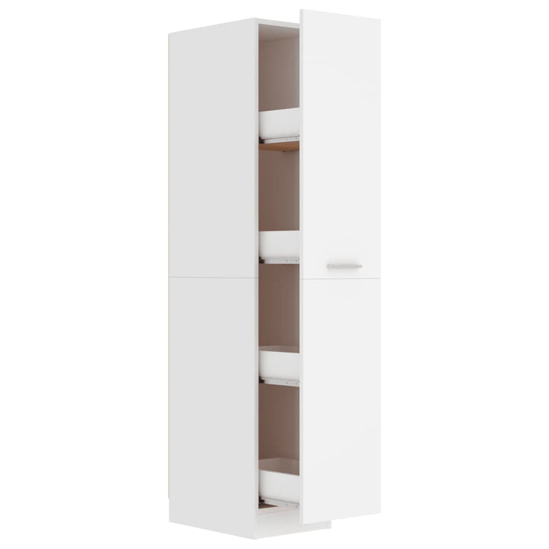 Dealsmate  Apothecary Cabinet White 30x42.5x150 cm Engineered Wood