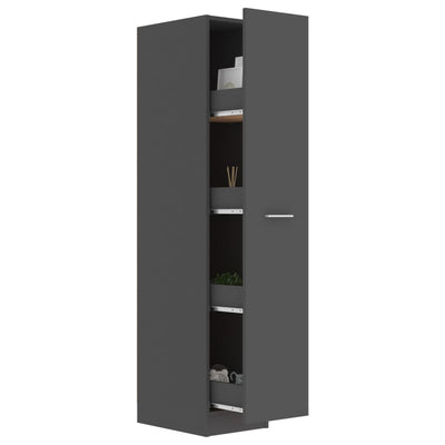 Dealsmate  Apothecary Cabinet Grey 30x42.5x150 cm Engineered Wood