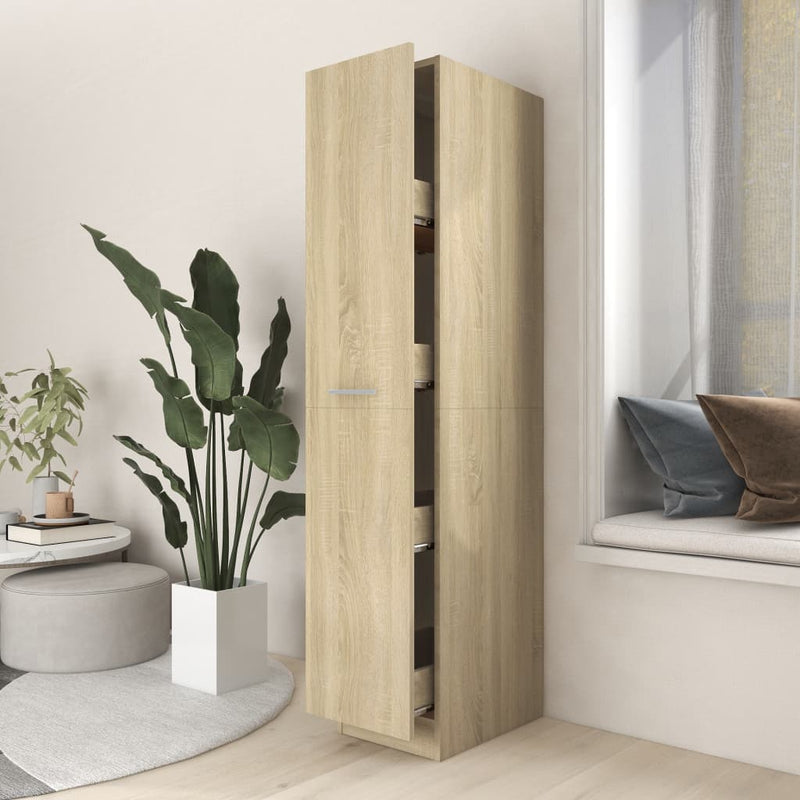 Dealsmate  Apothecary Cabinet Sonoma Oak 30x42.5x150 cm Engineered Wood