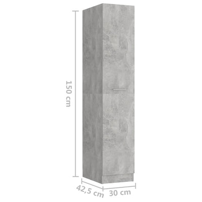 Dealsmate  Apothecary Cabinet Concrete Grey 30x42.5x150 cm Engineered Wood