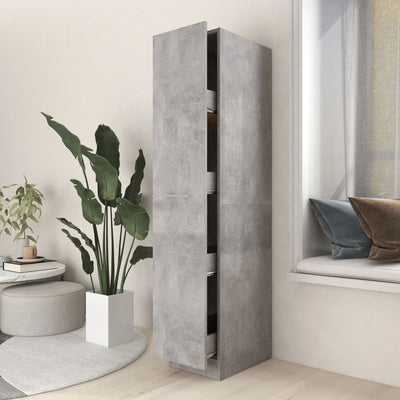 Dealsmate  Apothecary Cabinet Concrete Grey 30x42.5x150 cm Engineered Wood