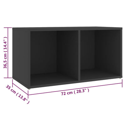 Dealsmate  TV Cabinets 2 pcs Grey 72x35x36.5 cm Engineered Wood