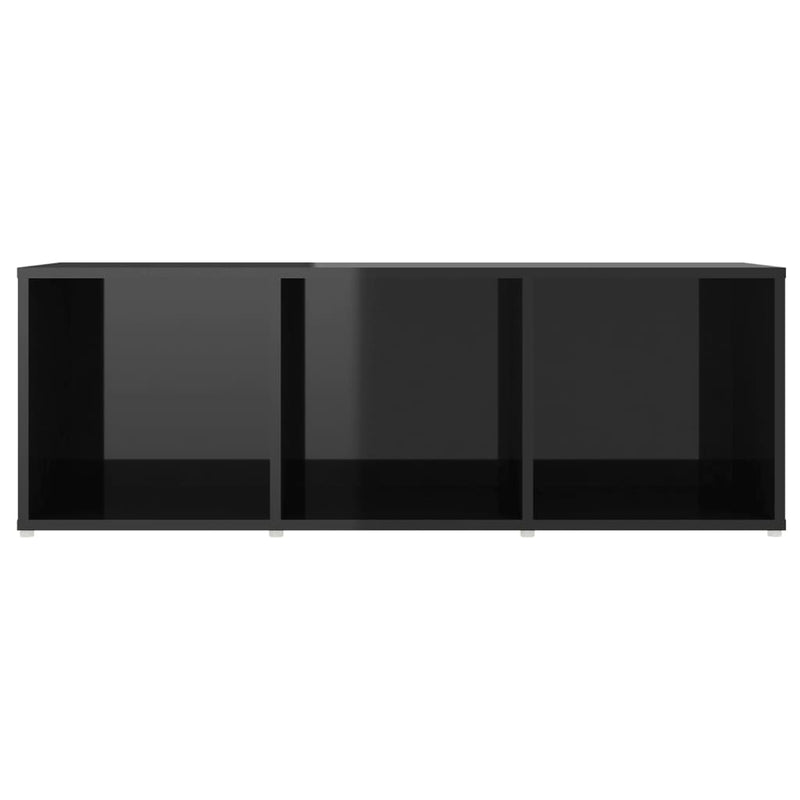 Dealsmate  TV Cabinets 2 pcs High Gloss Black 107x35x37 cm Chipboard