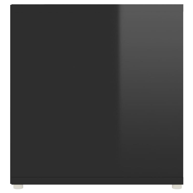 Dealsmate  TV Cabinets 2 pcs High Gloss Black 107x35x37 cm Chipboard