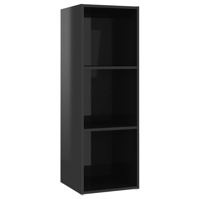 Dealsmate  TV Cabinets 2 pcs High Gloss Black 107x35x37 cm Chipboard