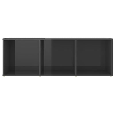 Dealsmate  TV Cabinets 2 pcs High Gloss Grey 107x35x37 cm Engineered Wood