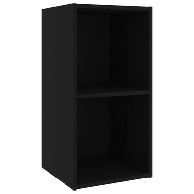 Dealsmate  TV Cabinets 2 pcs Black 72x35x36.5 cm Engineered Wood