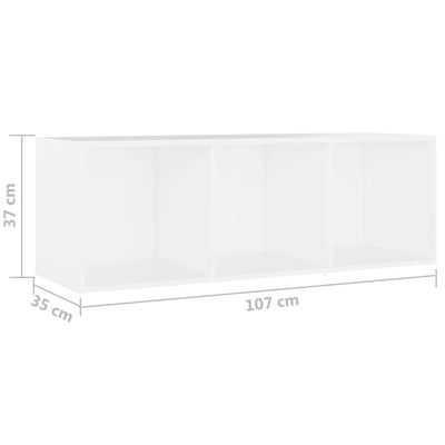 Dealsmate  TV Cabinets 3 pcs White 107x35x37 cm Chipboard