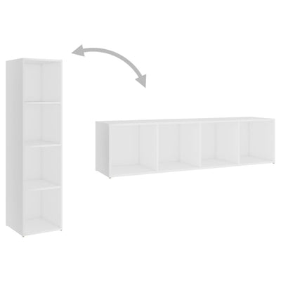 Dealsmate  5 Piece TV Cabinet Set White Engineered Wood