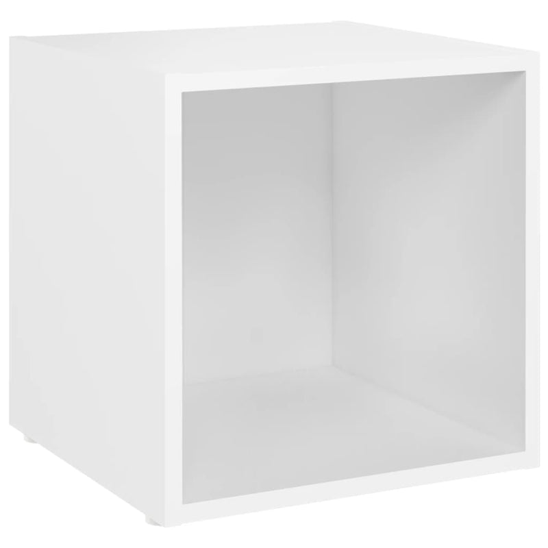 Dealsmate  5 Piece TV Cabinet Set White Engineered Wood