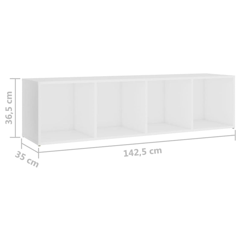 Dealsmate  5 Piece TV Cabinet Set White Engineered Wood