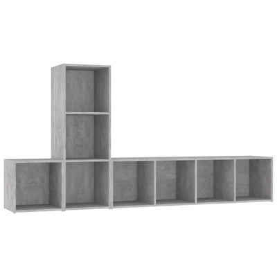 Dealsmate  3 Piece TV Cabinet Set Concrete Grey Engineered Wood