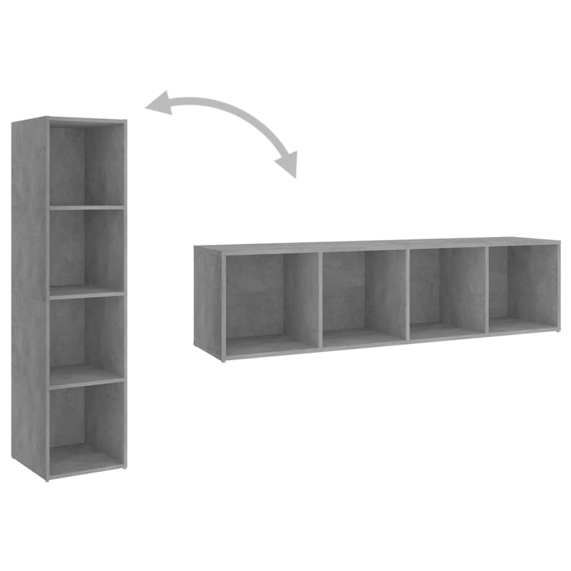 Dealsmate  3 Piece TV Cabinet Set Concrete Grey Engineered Wood