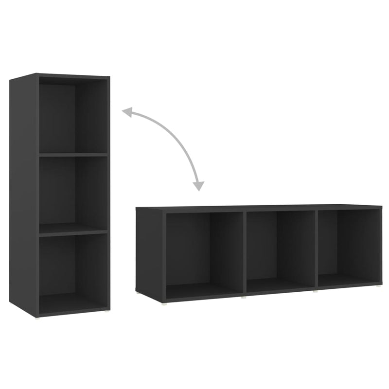 Dealsmate  4 Piece TV Cabinet Set Grey Chipboard