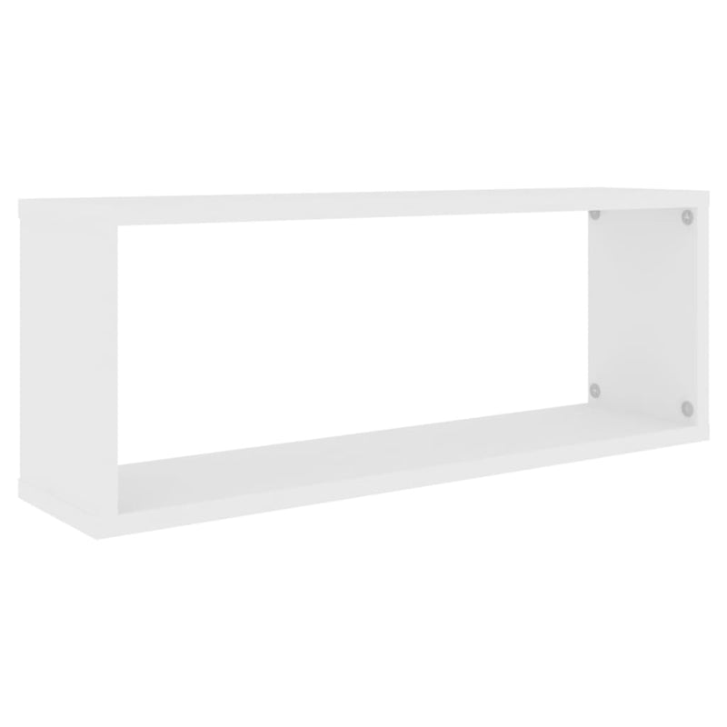 Dealsmate  Wall Cube Shelves 2 pcs White 60x15x23 cm Engineered Wood