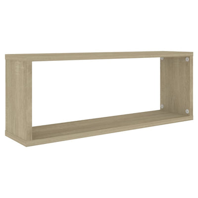 Dealsmate  Wall Cube Shelves 2 pcs Sonoma Oak 60x15x23 cm Engineered Wood
