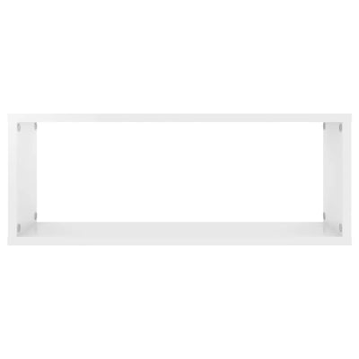Dealsmate  Wall Cube Shelves 6 pcs High Gloss White 60x15x23 cm Engineered Wood