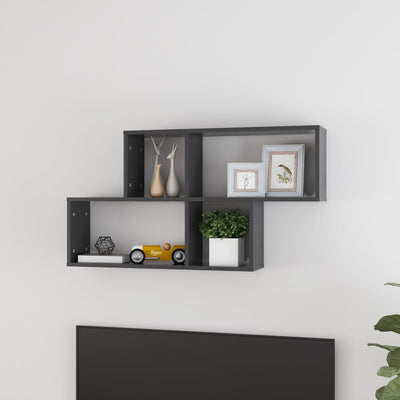 Dealsmate  Wall Shelf Grey 100x18x53 cm Engineered Wood