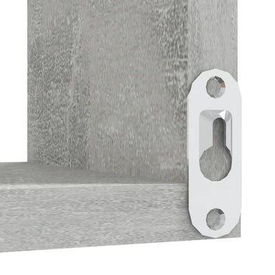 Dealsmate  Wall Corner Shelves 2 pcs Concrete Grey 40x40x50 cm Engineered Wood