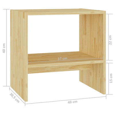 Dealsmate  Bedside Cabinets 2 pcs 40x30.5x40 cm Solid Pinewood