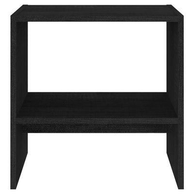 Dealsmate  Bedside Cabinet Black 40x30.5x40 cm Solid Pinewood