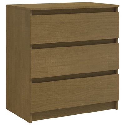 Dealsmate  Bedside Cabinet Honey Brown 60x36x64 cm Solid Pinewood
