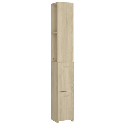 Dealsmate  Bathroom Cabinet Sonoma Oak 25x26.5x170 cm Engineered Wood