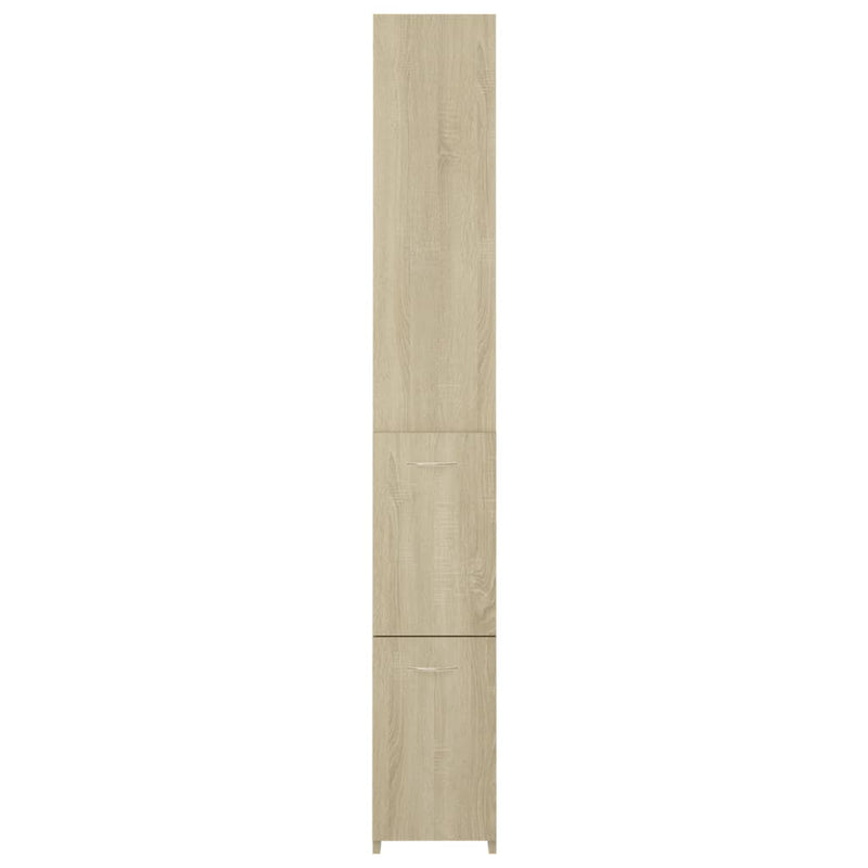Dealsmate  Bathroom Cabinet Sonoma Oak 25x26.5x170 cm Engineered Wood