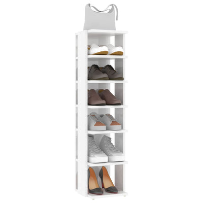 Dealsmate  Shoe Cabinets 2 pcs High Gloss White 27.5x27x102 cm