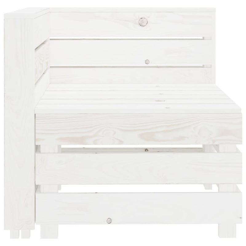 Dealsmate  Garden 2-Seater Pallet Sofa Solid Pinewood White